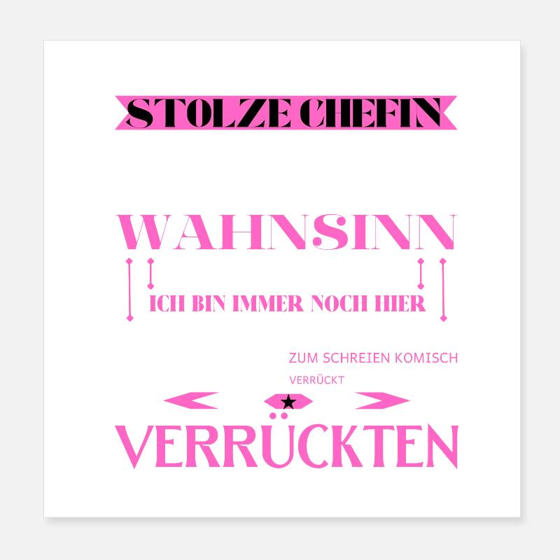 Ich bin eine stolze Chefin von einer Truppe Poster 20x20 cm