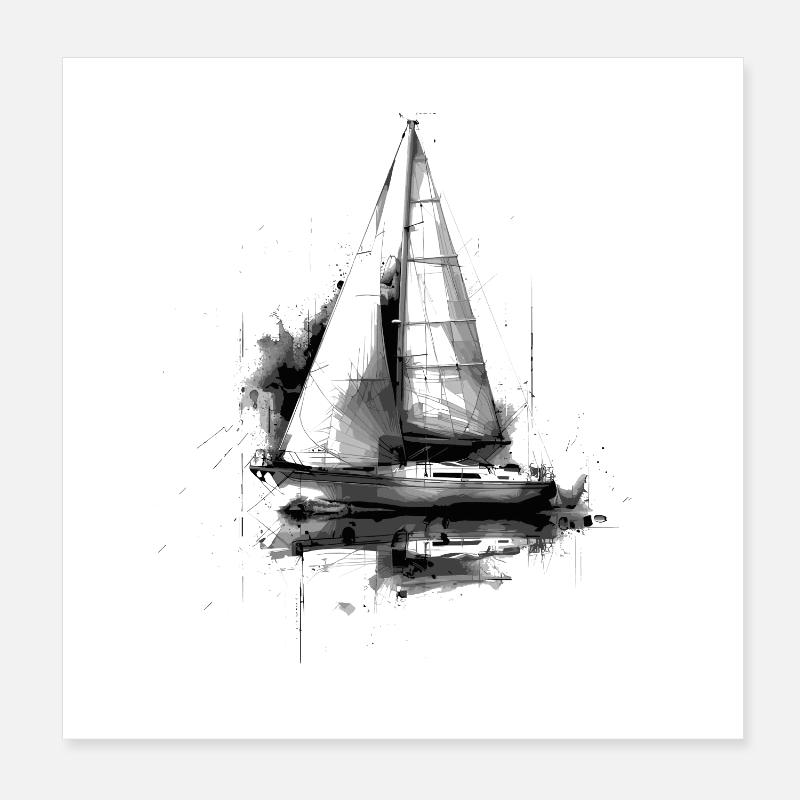 Voilier Poster 20 x 20 cm