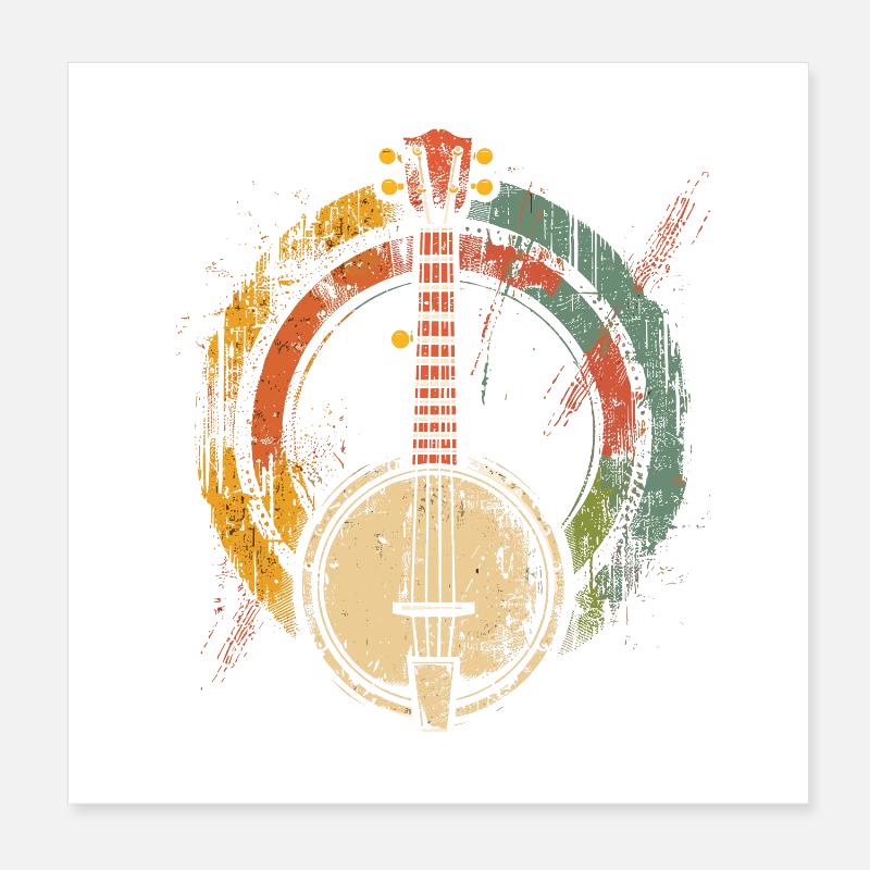 90s Banjo Poster 8" x 8" (20x20 cm)