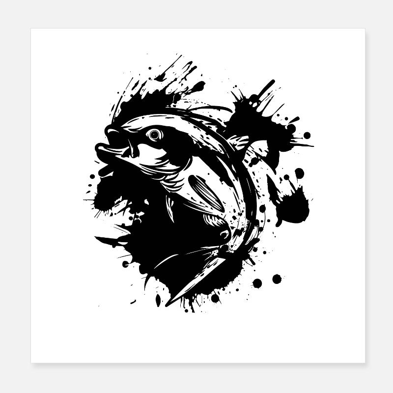 Fish Poster 8" x 8" (20x20 cm)
