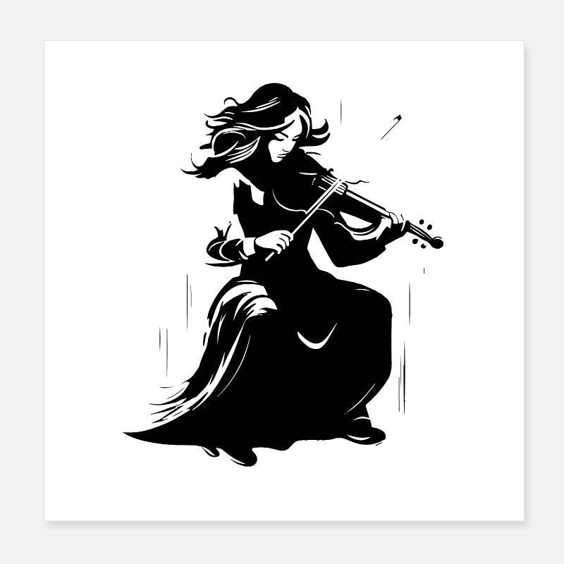 Violoniste Poster 20 x 20 cm