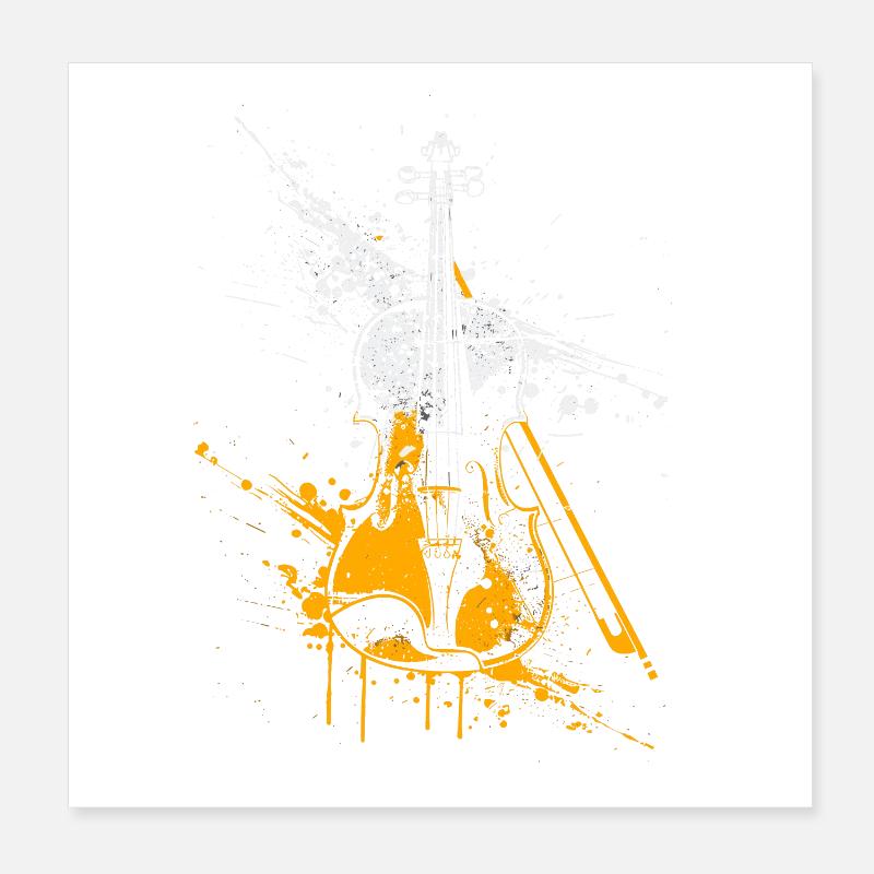 Graffiti de violon Poster 20 x 20 cm