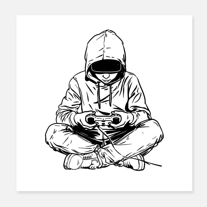 Graphismes de joueur Poster 20 x 20 cm