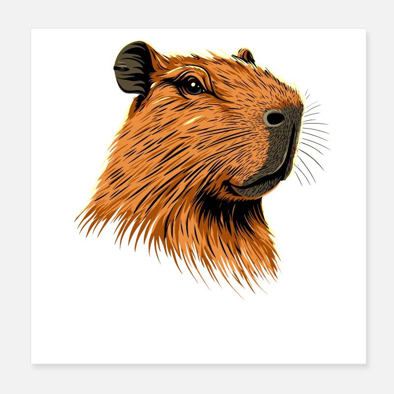 Capybara Be Capy Capybara Drôle Capybara Poster 20 x 20 cm
