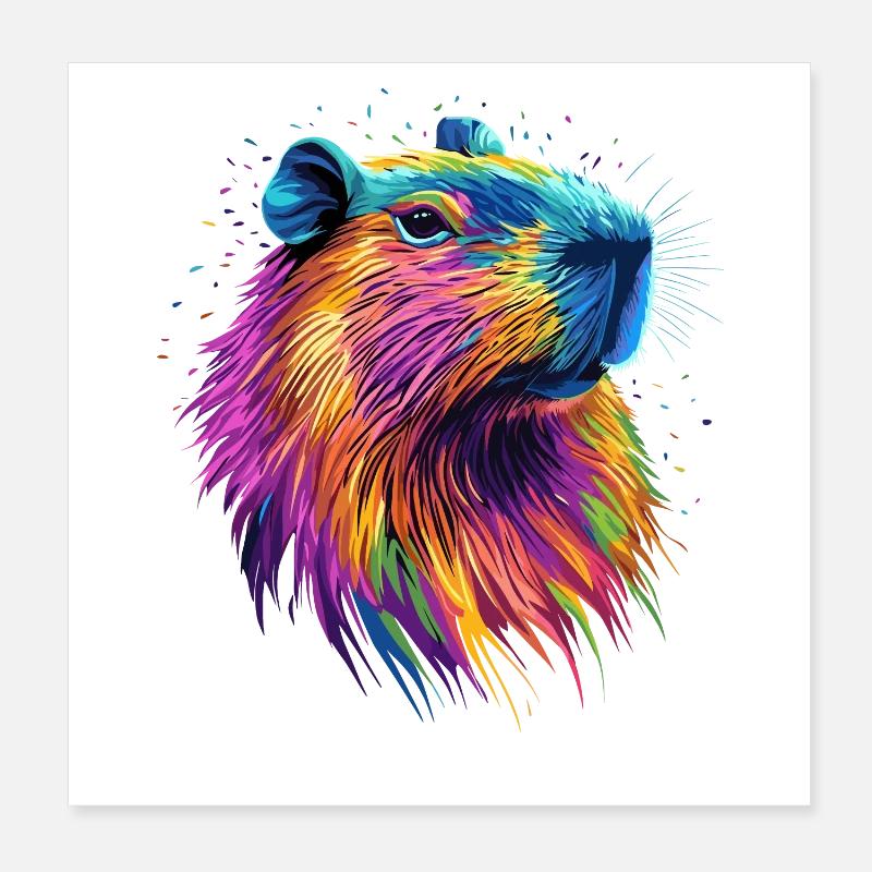 Capybara Be Capy Capybara Drôle Capybara Poster 20 x 20 cm