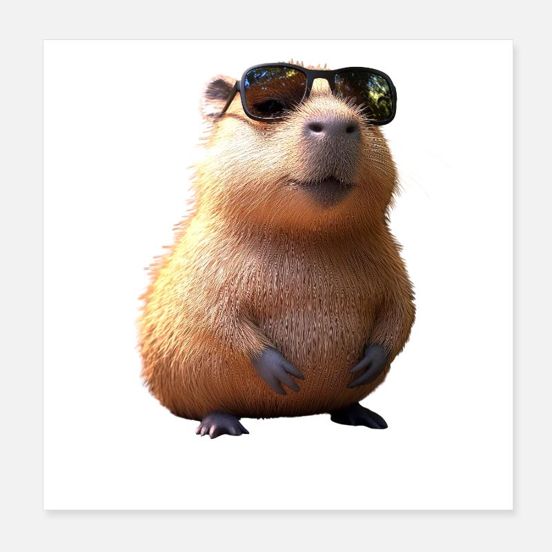 Capybara Be Capy Capybara Drôle Capybara Poster 20 x 20 cm