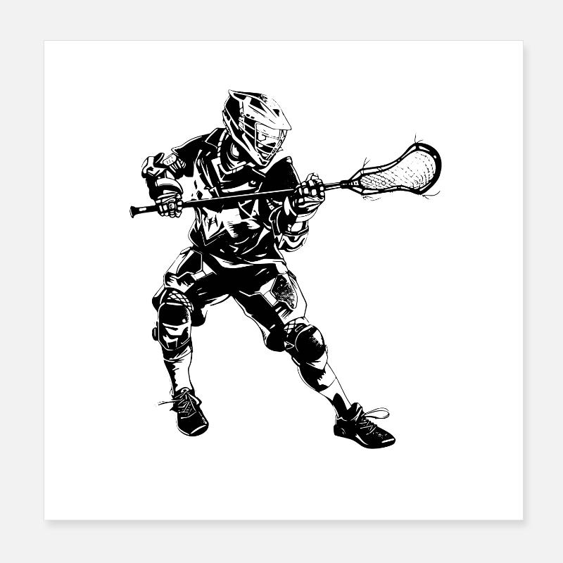 Lacrosse player Poster 8" x 8" (20x20 cm)