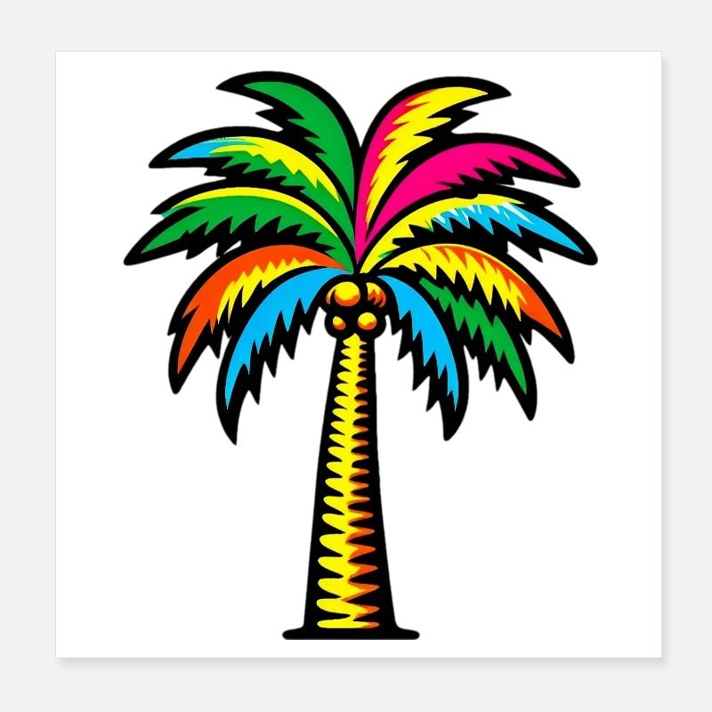 Palm tree Poster 8" x 8" (20x20 cm)
