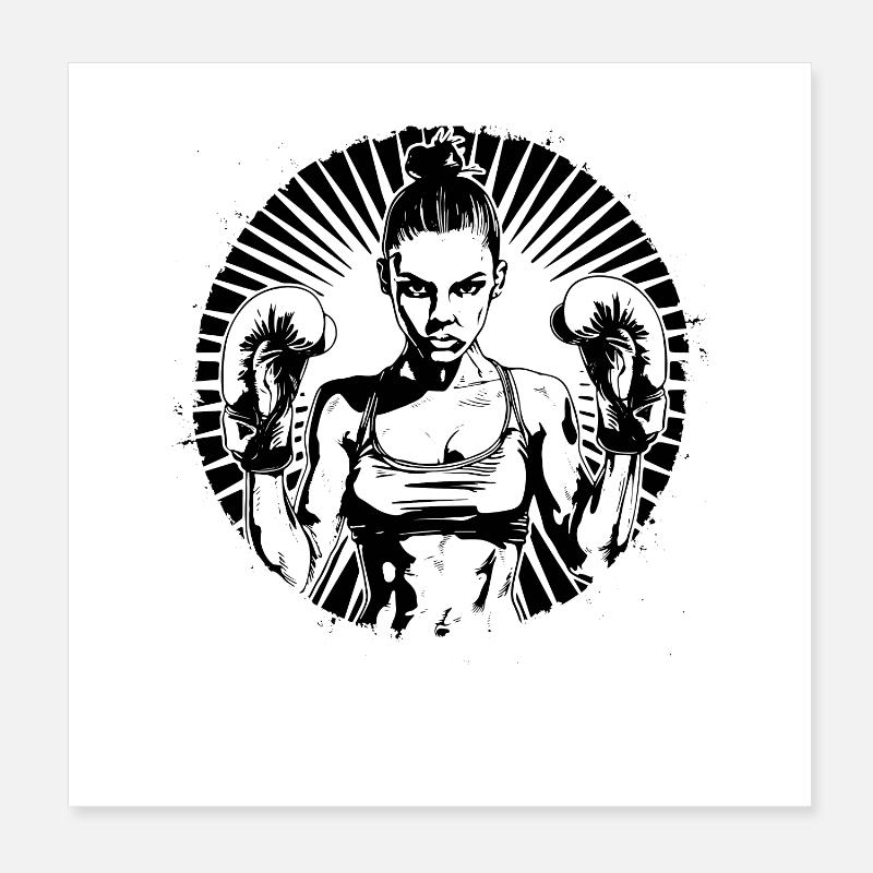 Boxerin Poster 20x20 cm