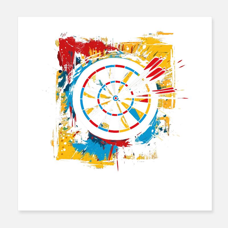 Jeu de fléchettes Graffiti Poster 20 x 20 cm