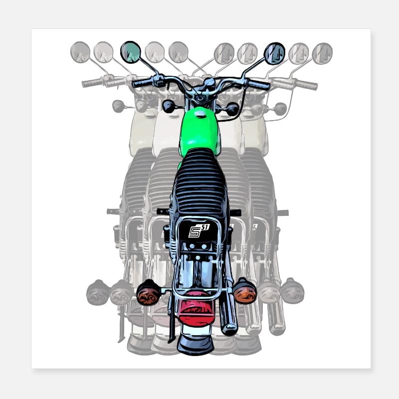 Simson S51 Poster 8" x 8" (20x20 cm)
