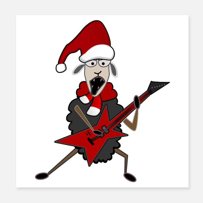 Hard Rock à Noël Poster 20 x 20 cm