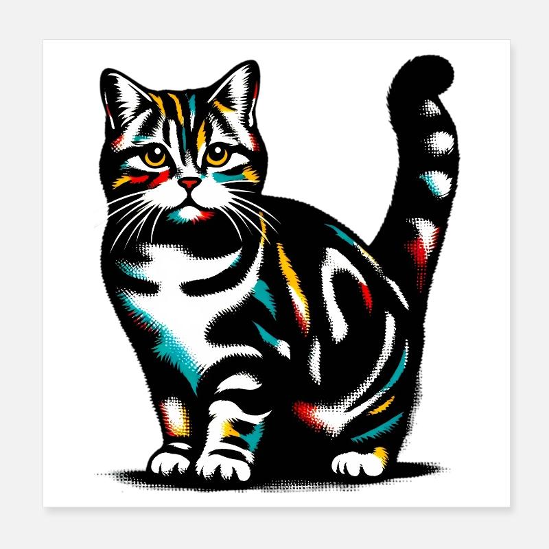 Chat Poster 20 x 20 cm
