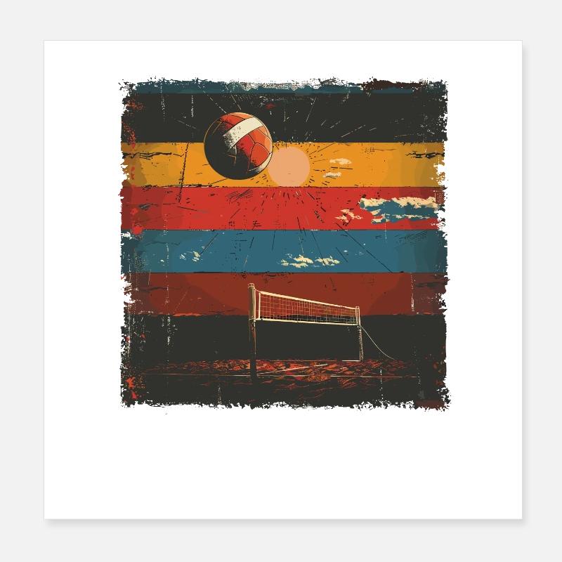 Graphiques de volley-ball Poster 20 x 20 cm