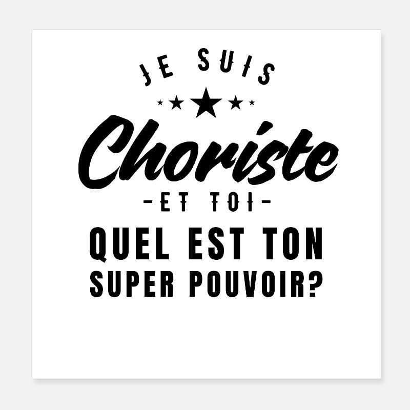 Ich bin ein Chorsänger und du Poster 20x20 cm
