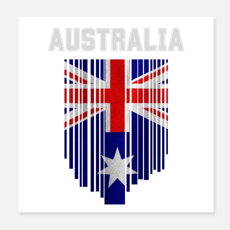 Australian flag, Australian pride Poster 8" x 8" (20x20 cm)
