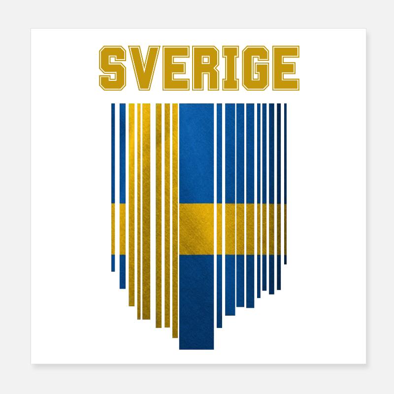 Drapeau de la Suède, fierté suédoise Poster 20 x 20 cm