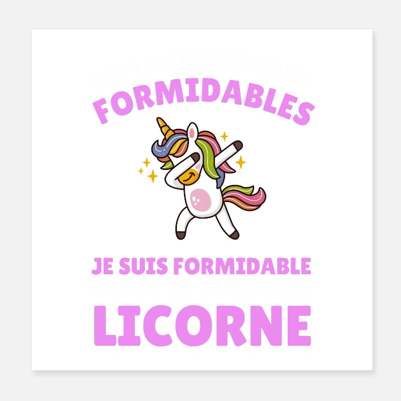 Ich bin großartig, also bin ich ein Einhorn Poster 20x20 cm