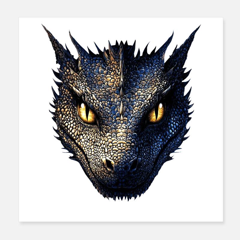 Dragon Mythical Creature Dragon Lover Fire Dragon Poster 8" x 8" (20x20 cm)
