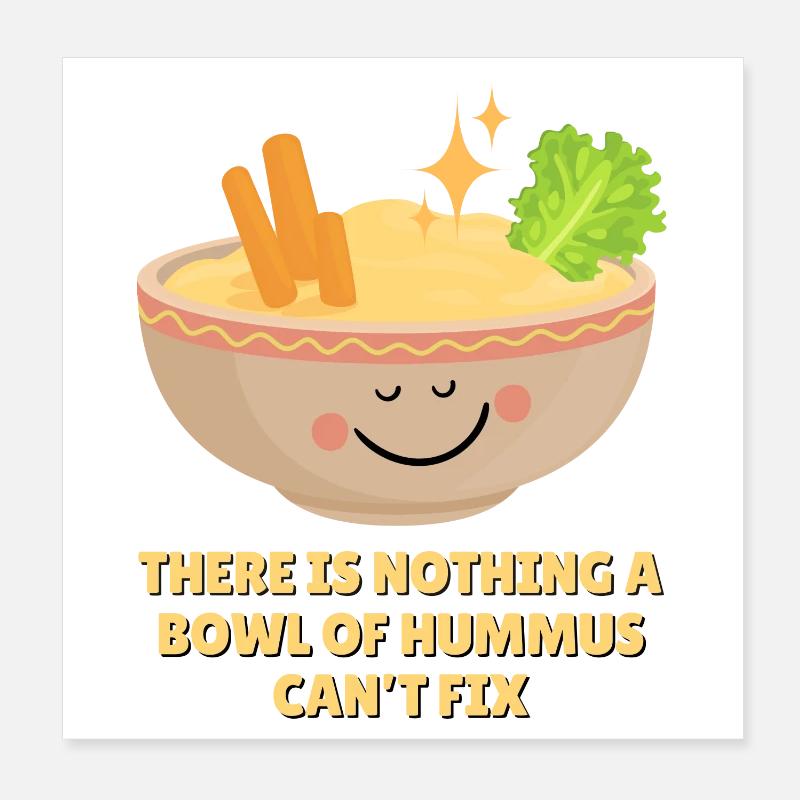 Nous aimons le houmous Poster 20 x 20 cm