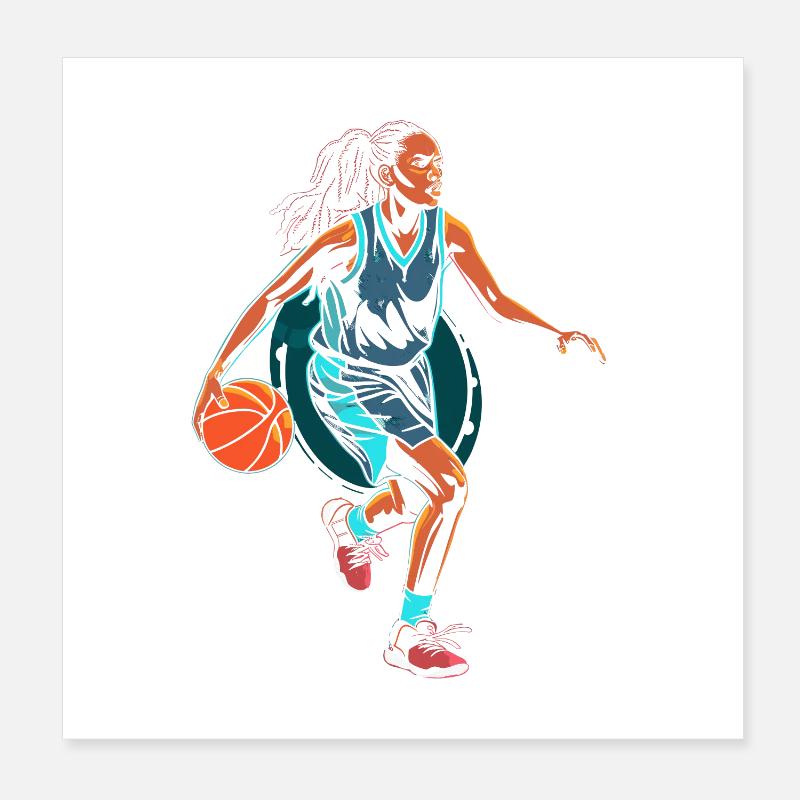 Basketball player Poster 8" x 8" (20x20 cm)