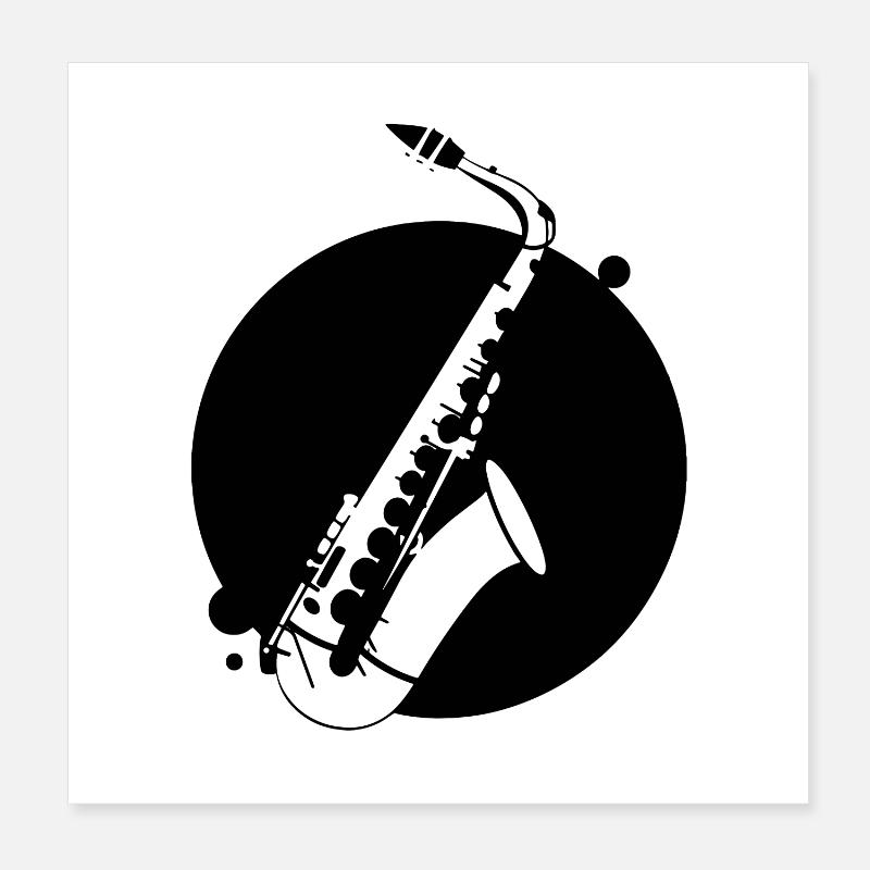 Saxophon Poster 20x20 cm