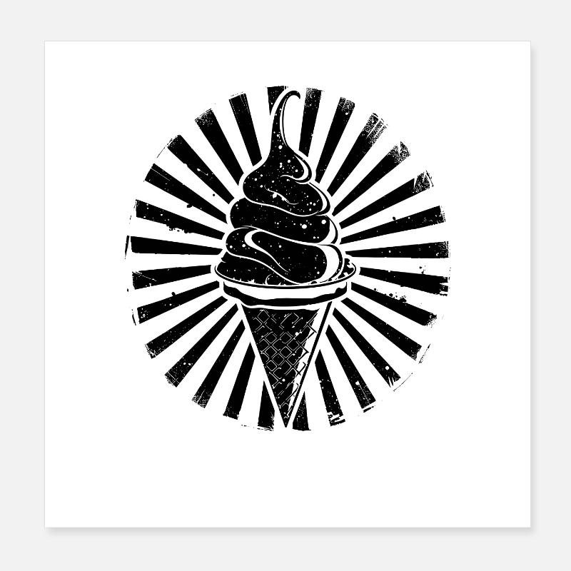 cream cone Poster 8" x 8" (20x20 cm)
