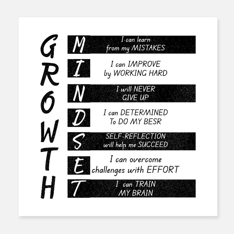 GROWTH MINDEST Poster 20x20 cm
