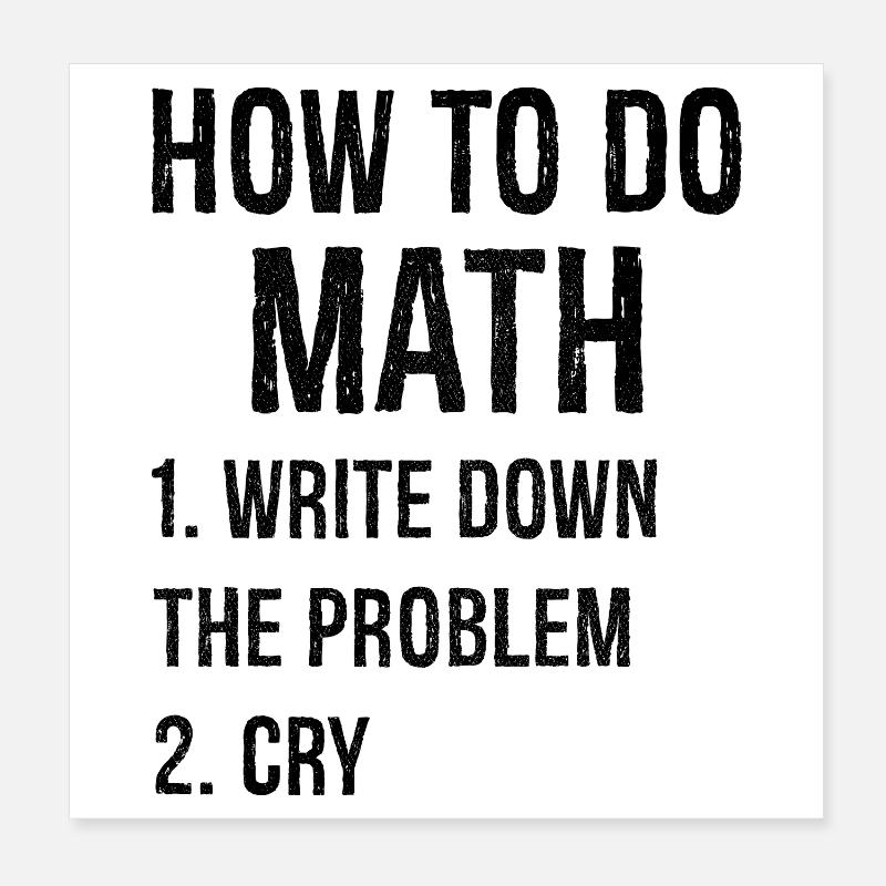 how to do math Poster 20x20 cm