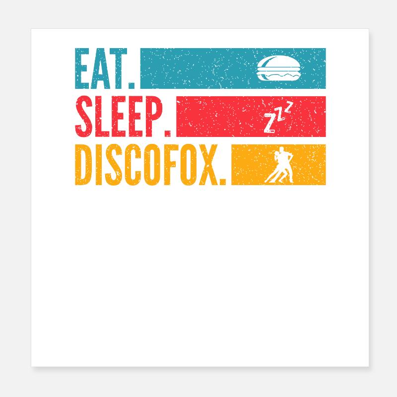 Eat Sleep Discofox Repeat pour les danseurs Poster 20 x 20 cm