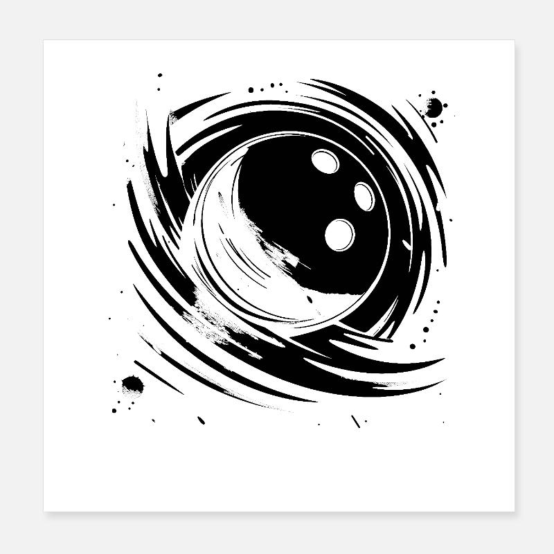 Bowling Graphics Poster 8" x 8" (20x20 cm)