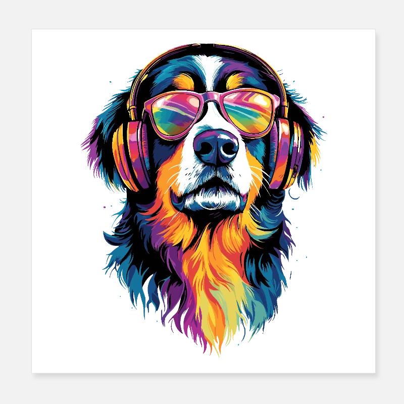 Bouvier bernois Chiens mignons Bouvier suisse Poster 20 x 20 cm