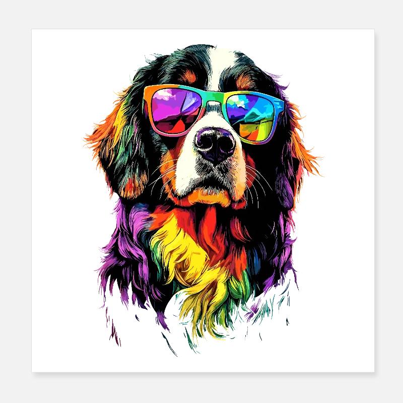 Bouvier bernois Chiens mignons Bouvier suisse Poster 20 x 20 cm