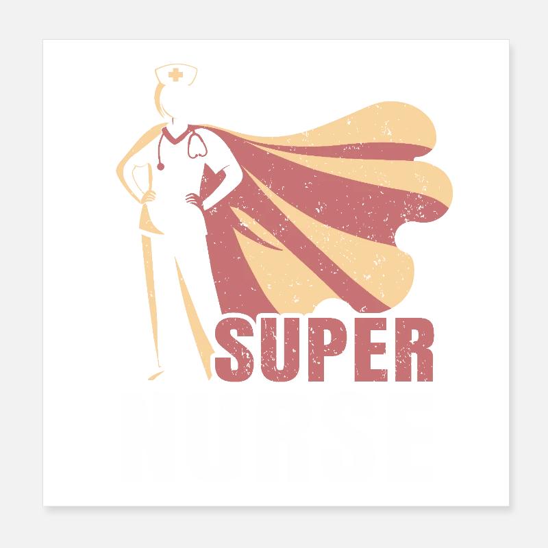 Nurse – Superheld Krankenschwester Poster 20x20 cm