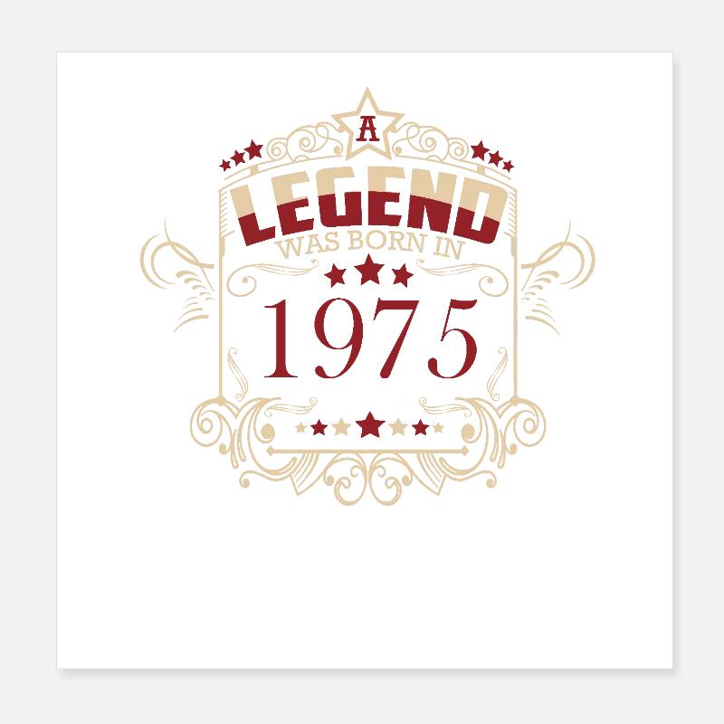 Geburtstag Legende 1975 Vintage Stil Poster 20x20 cm