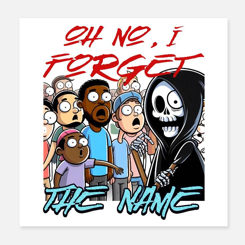 Sensenmann im Meme-Mob Poster 20x20 cm