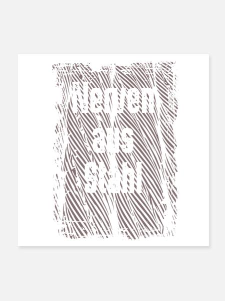 Nerven aus Stahl - Poster 20x20 cm - Weiß