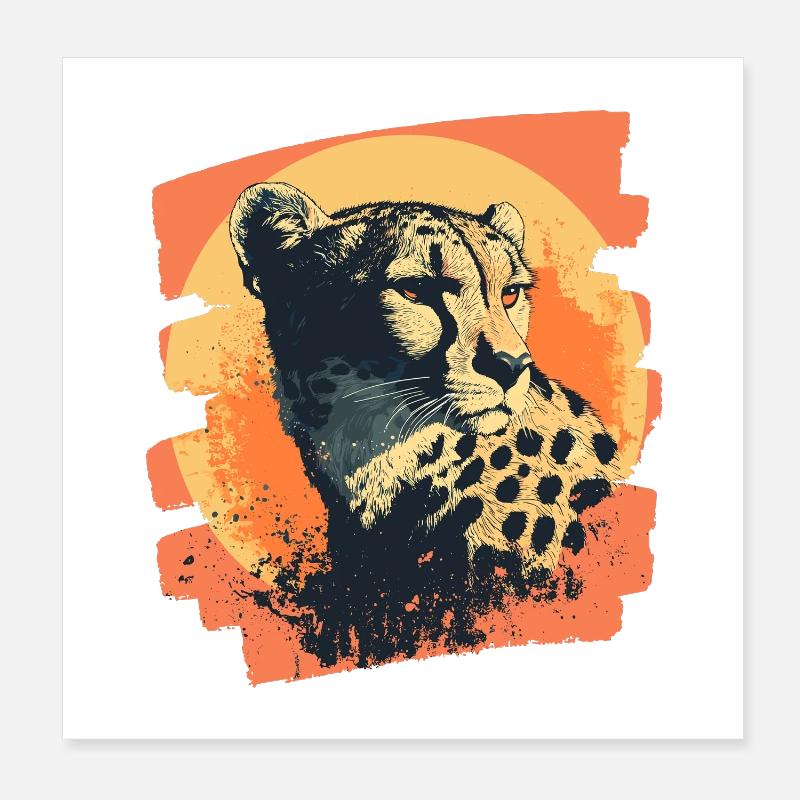 Gepard Poster 20x20 cm