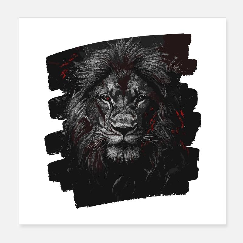 Leo Rétro Poster 20 x 20 cm