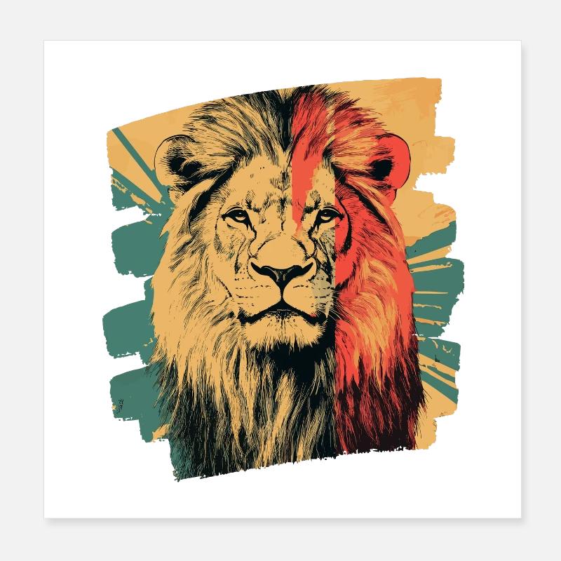 Leo Rétro Poster 20 x 20 cm