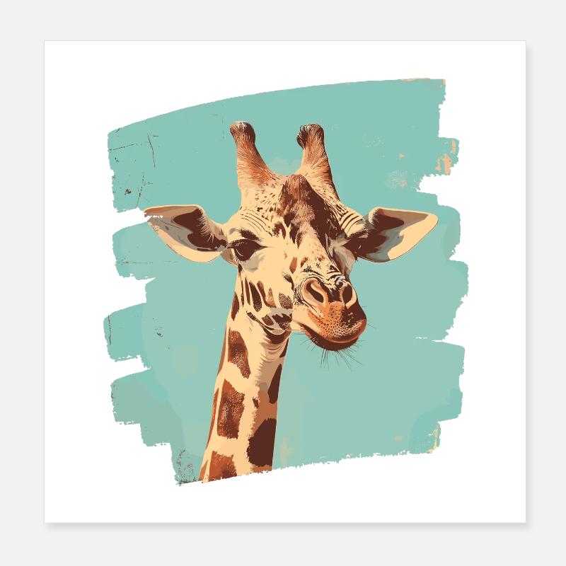 Giraffe Poster 20x20 cm