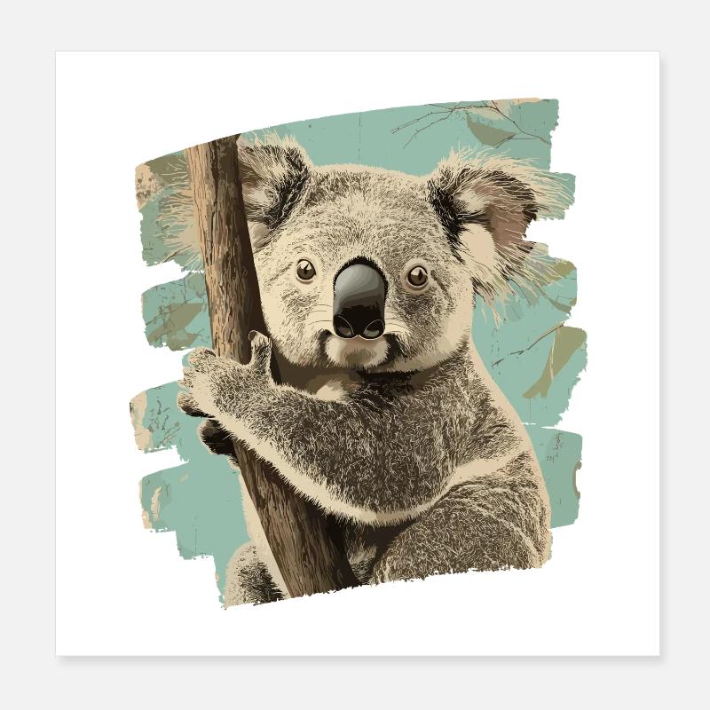 Koala Bear Poster 8" x 8" (20x20 cm)