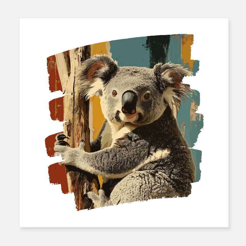 Koala Poster 20 x 20 cm