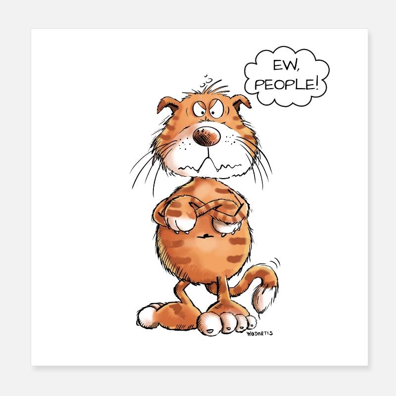 ew gens chat rouge disant chats Poster 20 x 20 cm