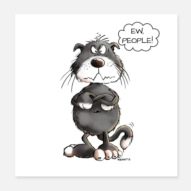 ew gens chat disant chats Poster 20 x 20 cm