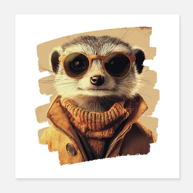 Suricate Poster 20 x 20 cm