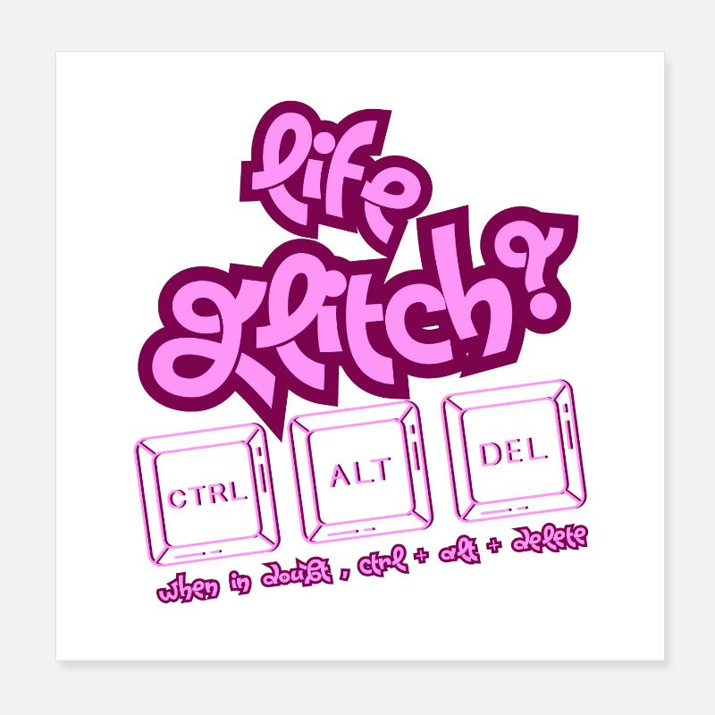 Clavier à bug de vie Poster 20 x 20 cm