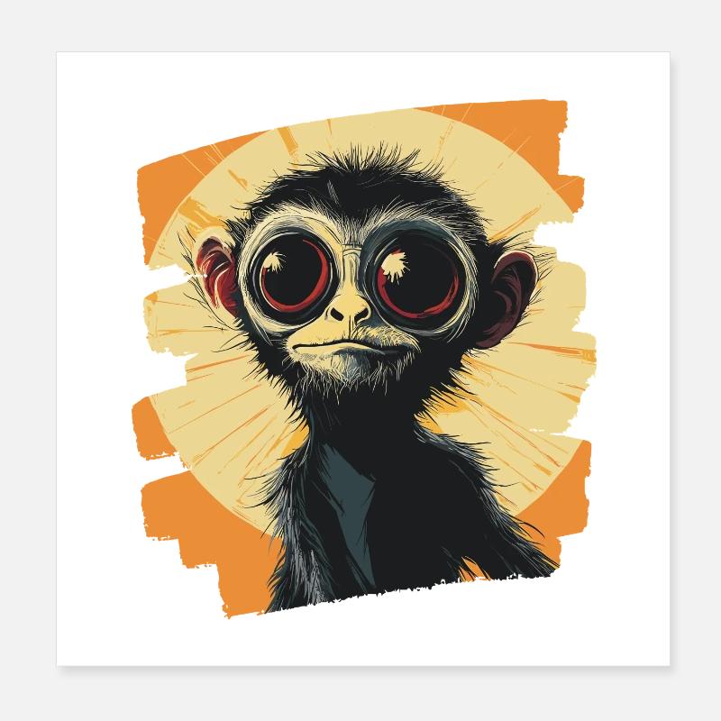 Singe Poster 20 x 20 cm