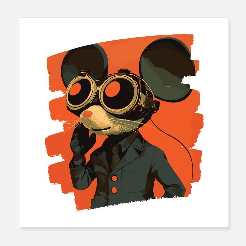 Souris Poster 20 x 20 cm
