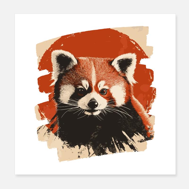 Roter Panda Poster 20x20 cm